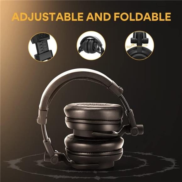 50MM Drivers Studio Headphones AU-MH601 Over Ear Stereo Monitor Closed Back - Picture 5 of 5